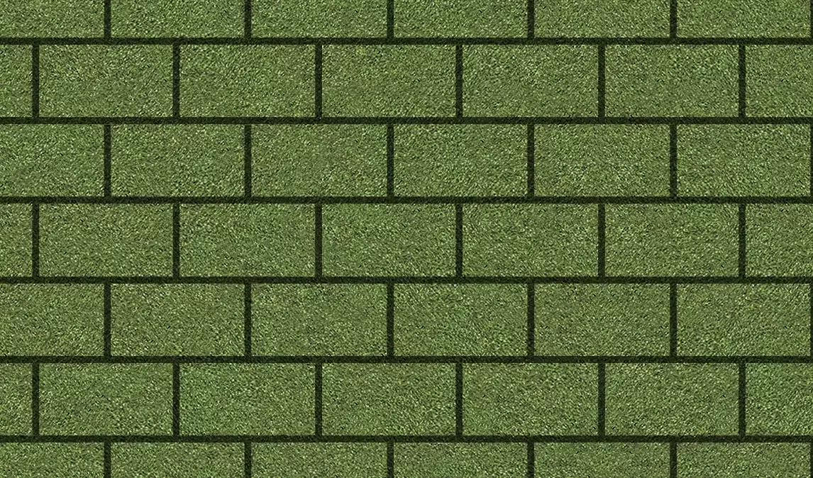 Рулонная черепица ТН SHINGLAS, Кирпичная кладка, зеленая, 8 м²