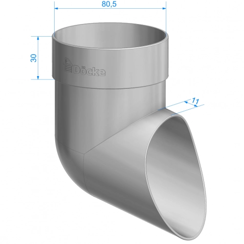Наконечник Docke Standard 120/80мм, белый 9003