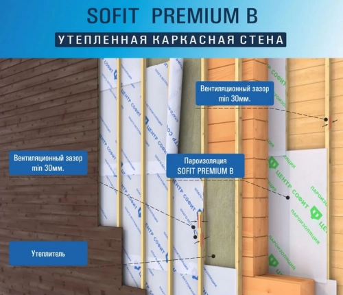 Пароизоляция Sofit Premium B 1,6 м, 70м2