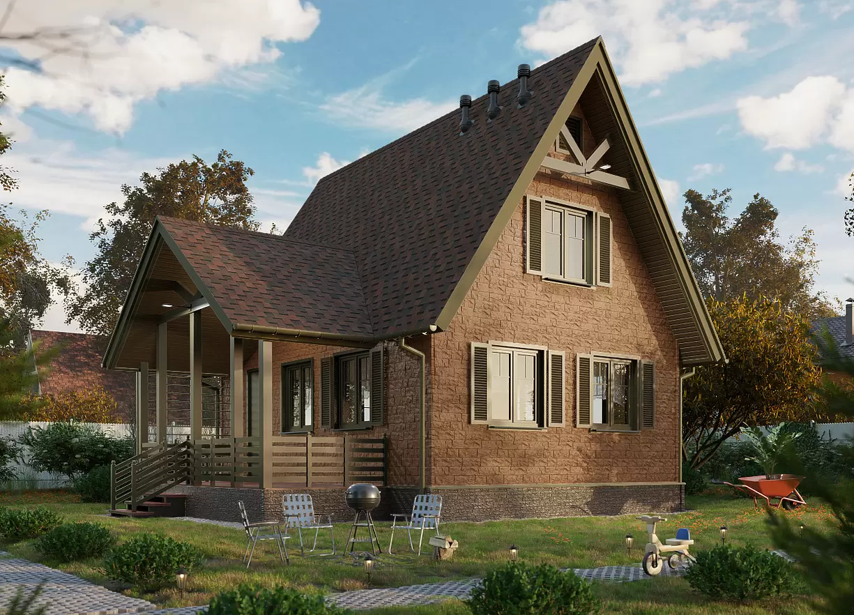 Гибкая черепица ламинированная Docke PIE Standart Dragon Темно-коричневый 2,38м²/уп