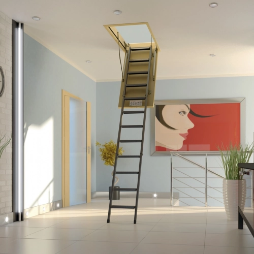 Лестница чердачная металлическая LMS Fakro, 60х140х305 см