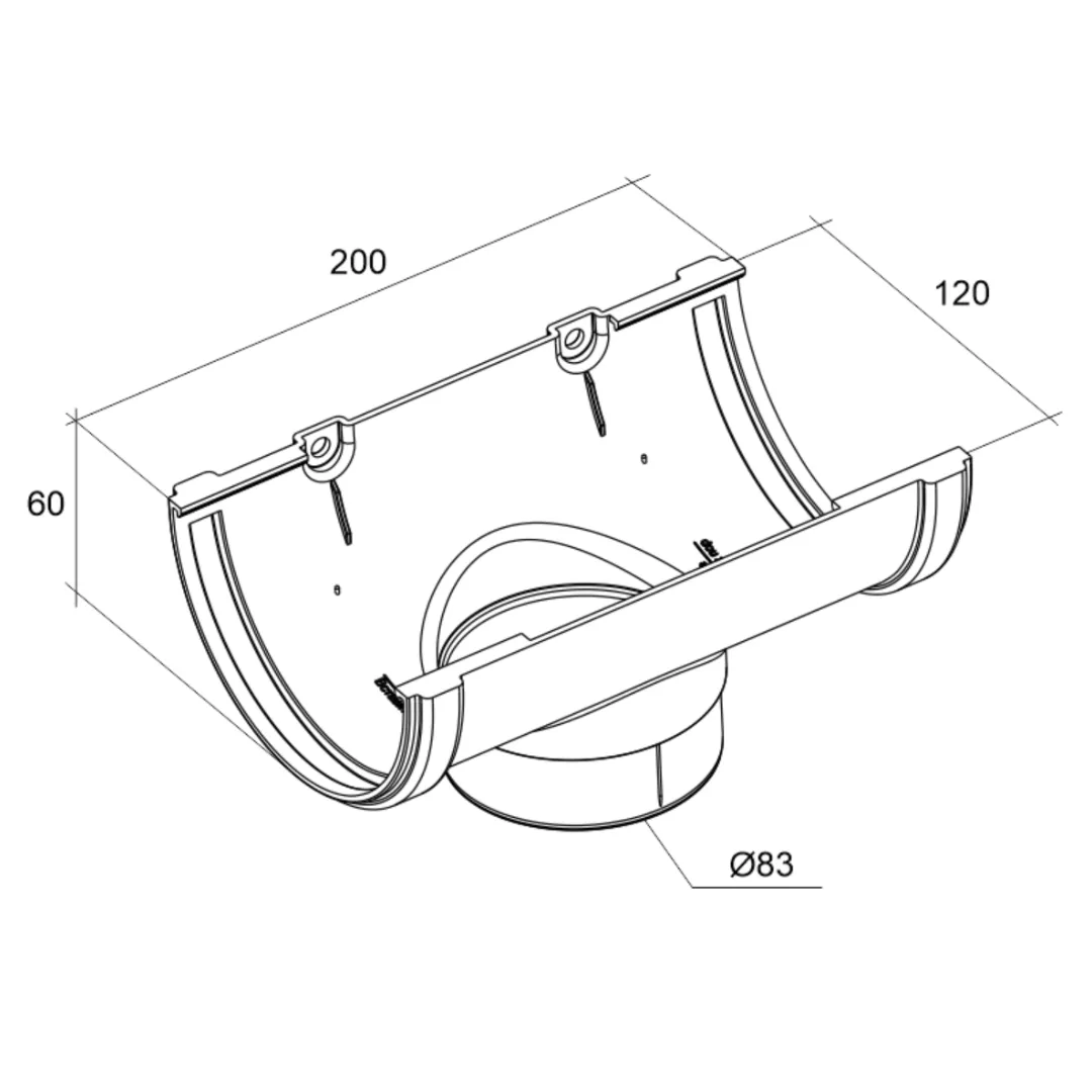 Воронка ПВХ Grand Line 120/90 графит
