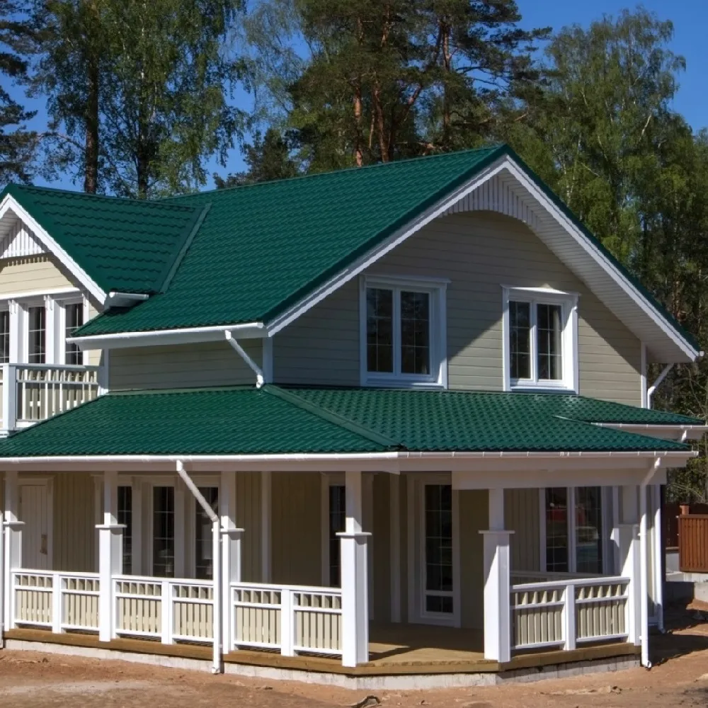 Карнизная планка Grand Line 0,5 мм Satin Matt TX RAL 6005 Зеленый 100х65х3000 мм