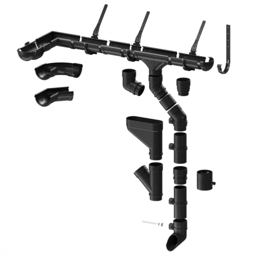 Заглушка желоба Docke Lux 141/100мм, карбон