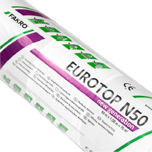 Гидро-ветрозащитная пленка Fakro Eurotop N50, 75м2