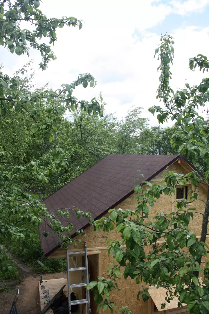 Рулонная черепица ТН SHINGLAS, Кирпичная кладка, коричневая, 8 м²