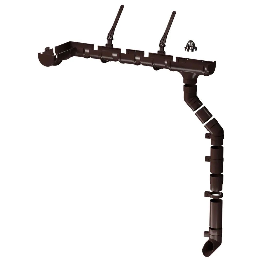 Заглушка желоба Docke Premium 120/85мм, шоколад