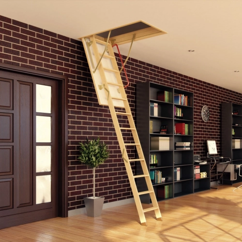 Лестница чердачная деревянная LWK Fakro, 60х120х330 см