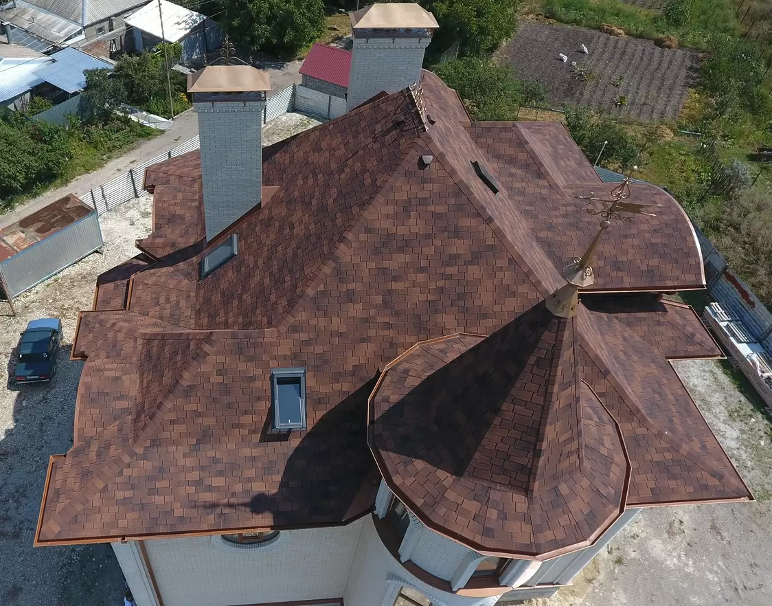 Гибкая черепица Docke PIE Lux Саппоро Кофе 2,4м²/уп