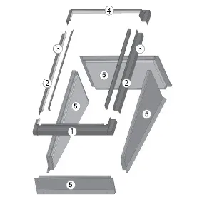 Конструкция для увеличения угла наклона EFW Fakro, 780х1180 мм