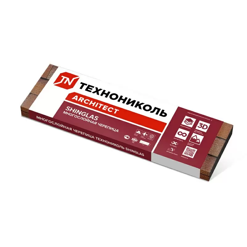 Многослойная черепица Технониколь Shinglas Ранчо, Умбра (Коричневый) 2 м²/уп.