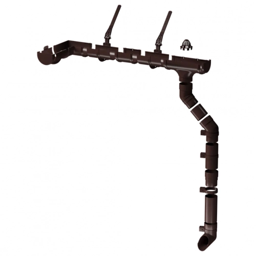 Желоб водосточный Docke Premium  3м 120/85мм, шоколад